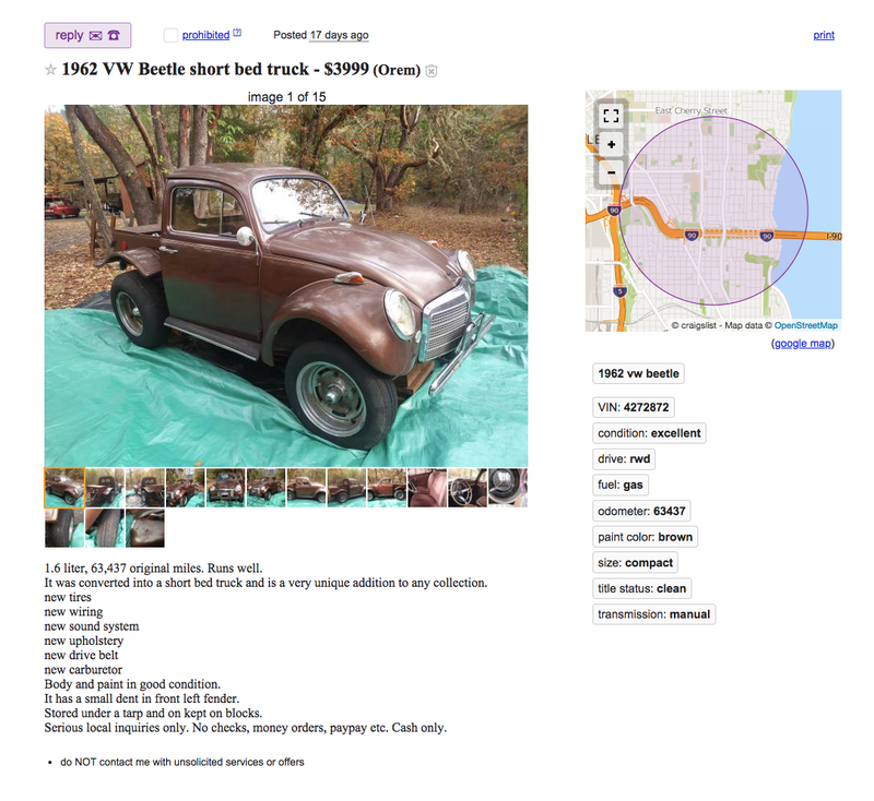 Illustration for article titled The Antidote to Oversized, Angry Pickup Trucks Is on Craigslist and It's Tiny and Very Weird